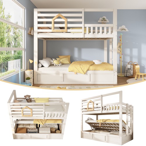 Kids wooden bunk - kids, bed