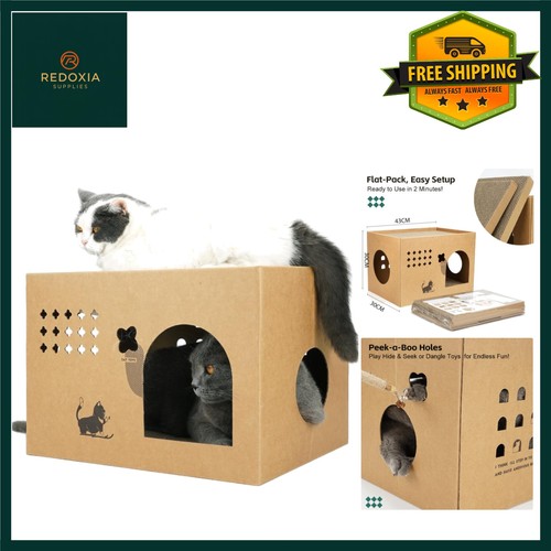 Spacious story cardboard cat - cardboard,