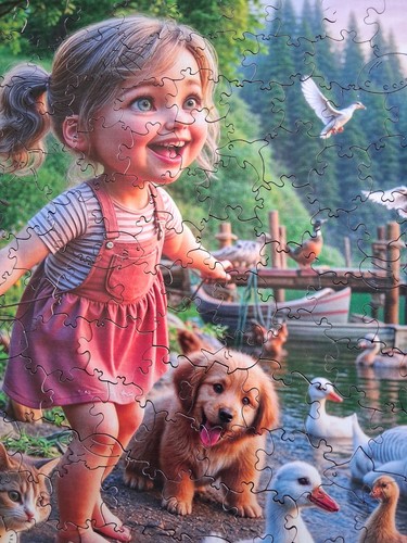 Wooden jigsaw puzzle - jigsaw, adult