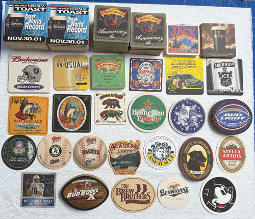 200 beer mat coasters - 200+beer, mat/coasters