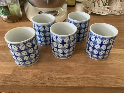 Set blue and white hand - of,