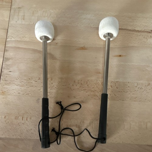 Pair steel drum mallets - pair,