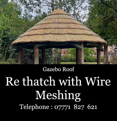 Thatched garden gazebo - thatched,