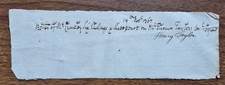 1767 Handwritten Bond Receipt