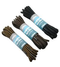 Boot Laces 210cm Long Black and Brown 10 Eyelet Row Hiking, Work, Combat Boots