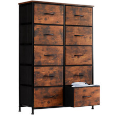 10 Fabric Drawers, Bedside