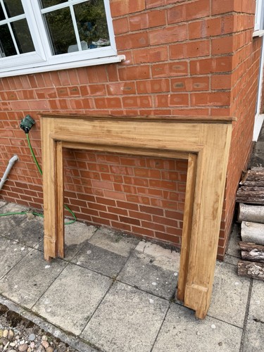 Solid wooden fireplace - wooden,