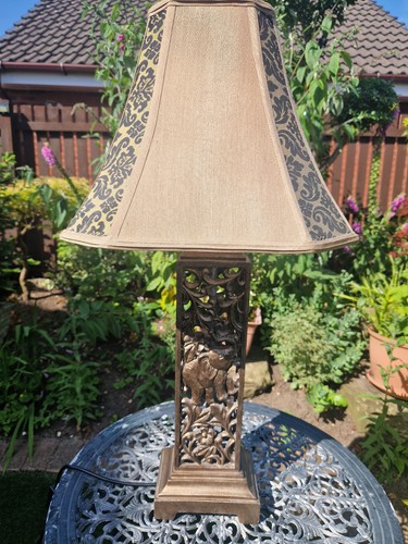 Elephant lamp and shade - elephant,