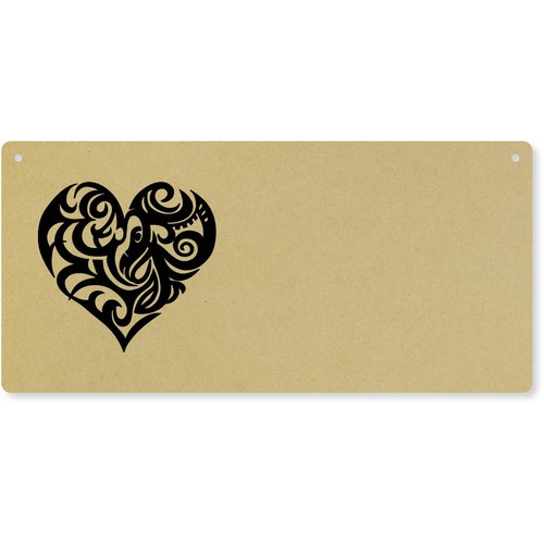 Fancy heart large wooden - heart',