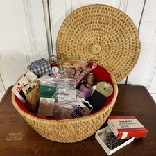 Vintage Sewing Basket With