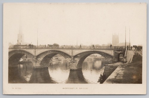 Worcester bridge river people - bridge,