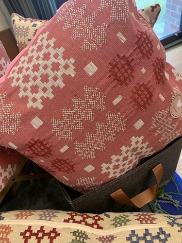 Pink modern welsh blanket - modern,