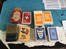 Vintage Playing Cards X4  Bovril New Bond Emu Old Holborn