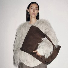 ZARA Maxi Shopper Suede Bag