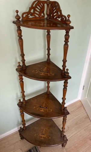 Vintage wooden corner whatnot - corner,