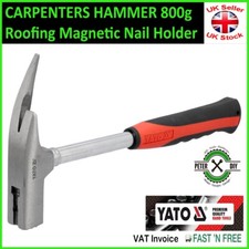 CARPENTERS HAMMER 800g Roofing Magnetic Nail Holder Forged Carbon Steel YATO