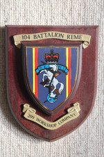 Military Wall Plaque - 209 Workshop Company 104 Battalion REME - Pre Owned