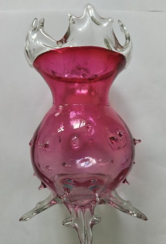 Cranberry glass victorian - victorian, vase