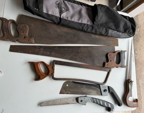 Lot vintage hand saws - 7,