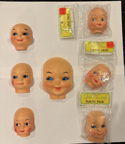Vtg doll faces lot - vtg,