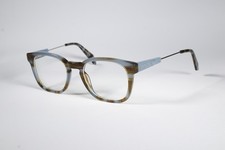 Other Eyeglasses Teak Horn Unisex Brown/Blue Full Rim Plastic Glasses Frames