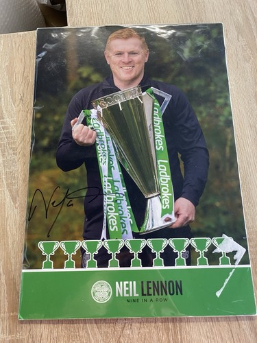 Neil lennon signed football - neil,