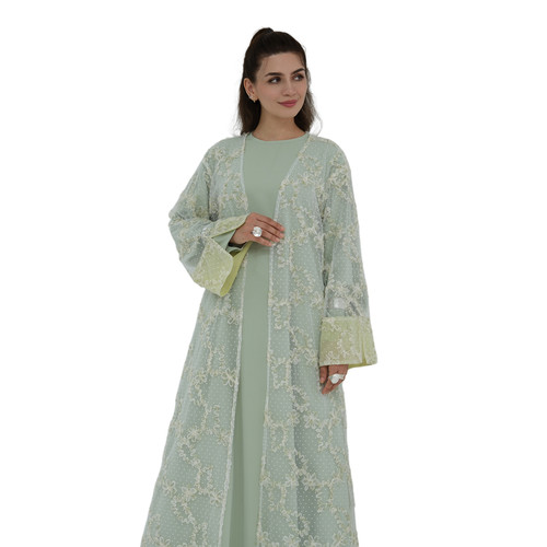 Long dress flower kimono abaya - dress,