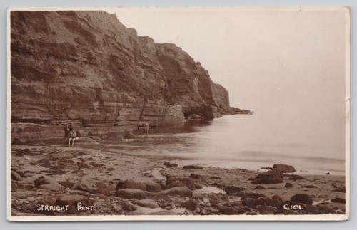 Postcard vintage rppc straight - postcard,