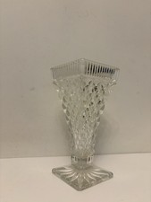 Vintage Pressed Glass Vase