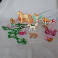 Playmobil Fairy Forest Fairies Unicorns Horse Lutes Throne etc Bundle