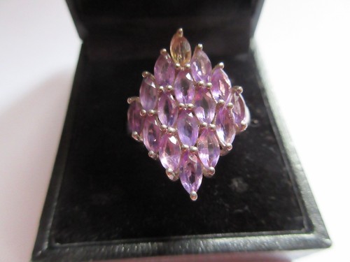Sterling silver amethyst ring - silver,