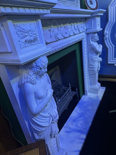 Magnificent hand carved white - carved,