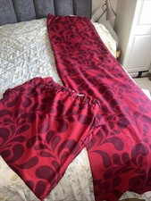 COLOUROLL Red lined Curtains Size 90”x90”