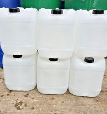 6 x Jerry Can 10L Water Containers Food Grade Clear White Inc Postage