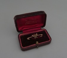 TINY 3.3CM INSECT / BUG BROOCH STAMPED '9CT M B & Co '  MURRLE BENNETT INTEREST