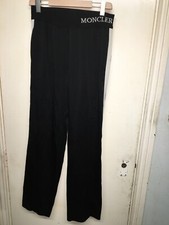 Moncler Ladies Side Stripe Tracksuit Pants in Black - Size 44 - New