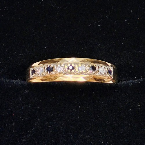 Vintage 9ct gold sapphire - vintage,