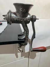 Vintage Mince Meat Type Grinder Clamps To Surface Different Grinding Disks Sizes