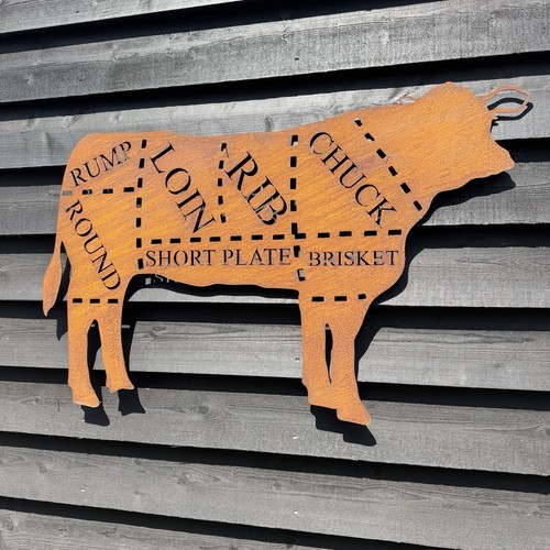 Big cow sign metal shop - big,