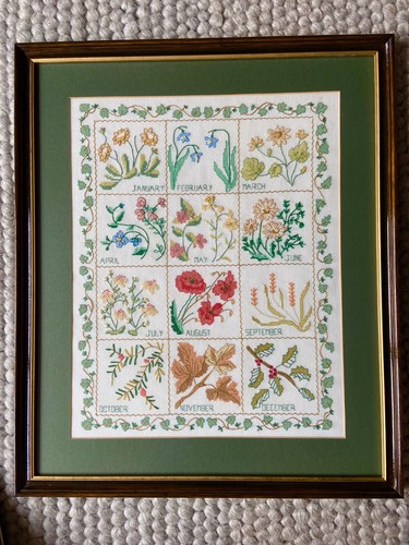 Framed embroidery january to - january,