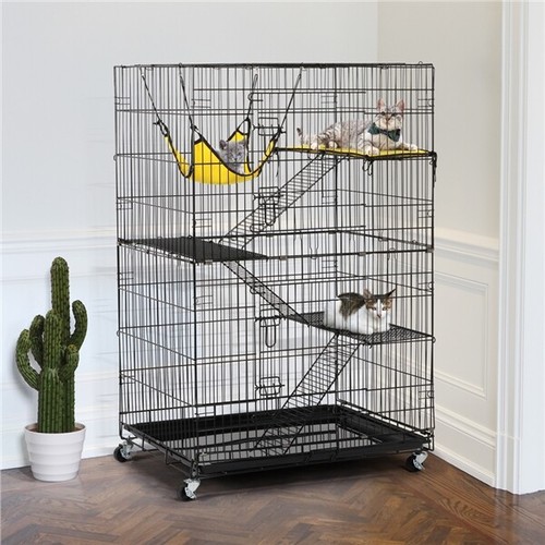 Cat cage tiers - cat, on