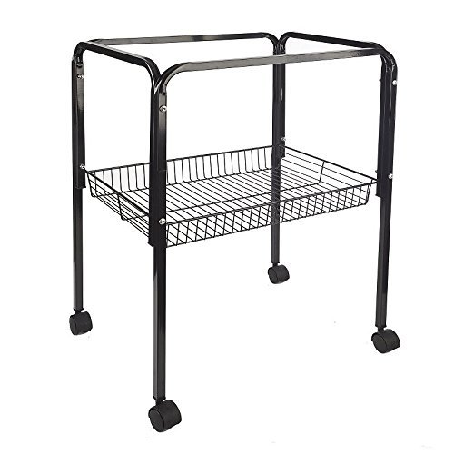 Black bird cage trolley stand - bird,