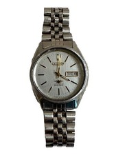 Vintage 80s Citizen Eagle 7 Rare White Automatic 21 Jewels Gents Mens Watch