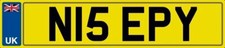 NICE INITIALS NUMBER PLATE N15