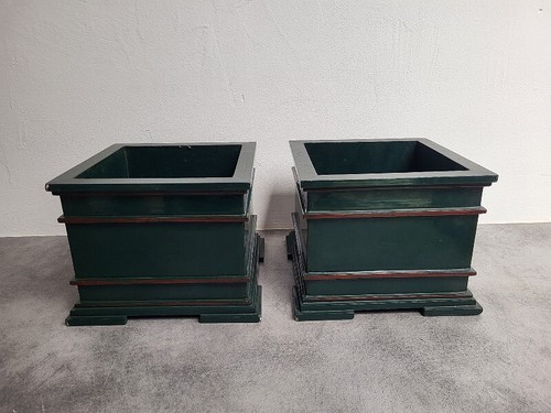Pair lacquered wooden - pair, of