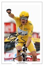 BRADLEY WIGGINS 2012 TOUR DE FRANCE SIGNED AUTOGRAPH PHOTO PRINT