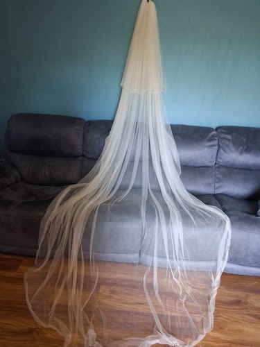 Ivory wedding veil - 2, tier