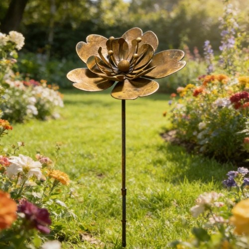 Iron garden stake cast - stake,