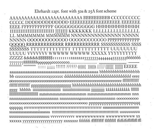 New letterpress type - new, 12