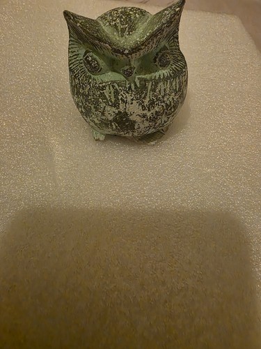 Stoned carved owl 6cm figurine - stoned,